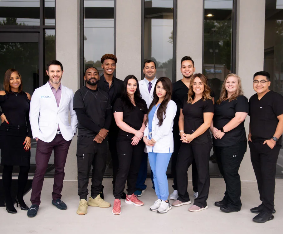 The Pure Dental Health team outside their Atlanta office