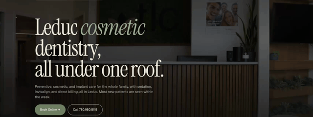 TLC Dental Centre custom website built by Closing More Cases
