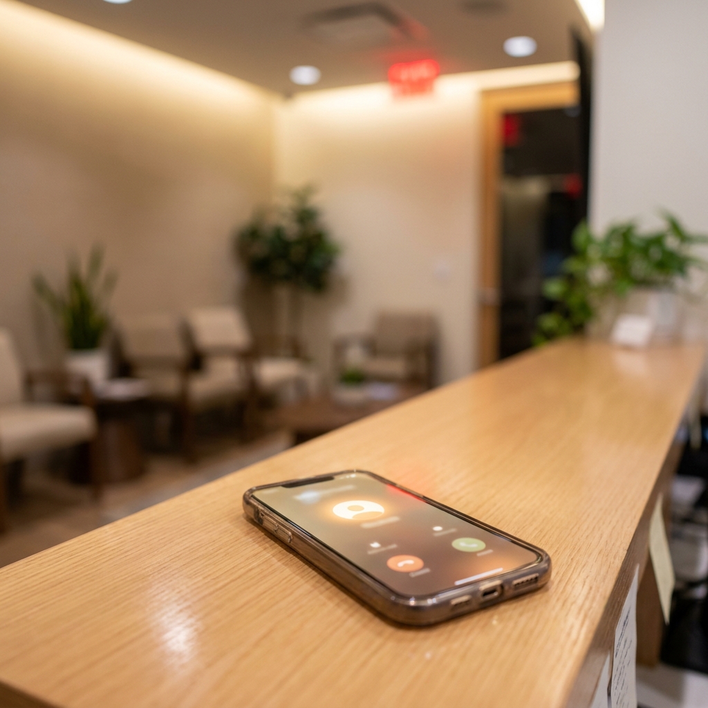 Smartphone showing a missed call notification representing lost new patient revenue for a dental practice