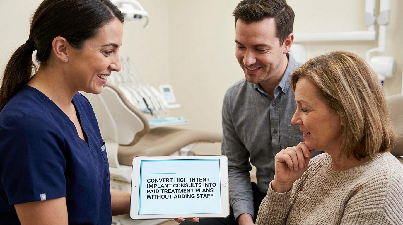 Convert High-Intent Implant Consults Into Paid Treatment Plans Without Adding Staff - dental marketing strategy