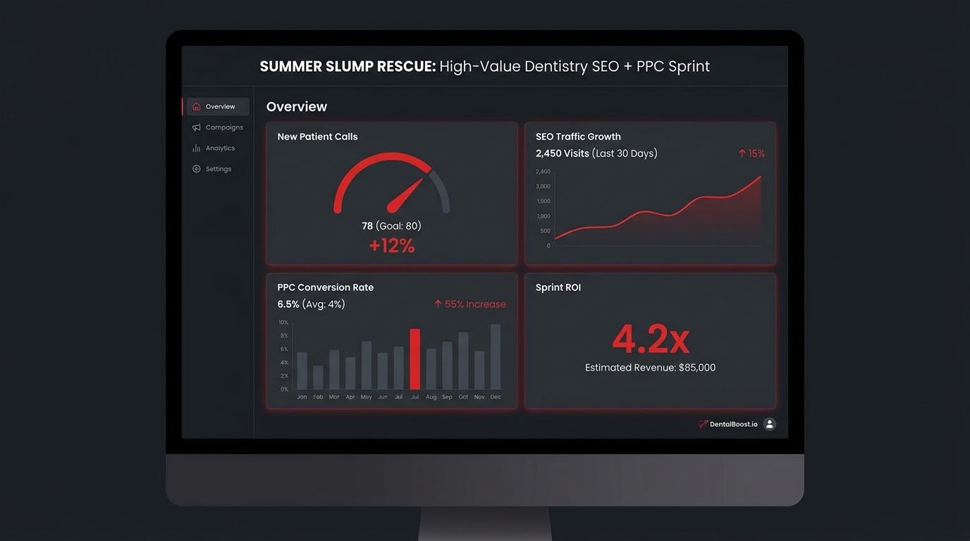 High-Value Dentistry SEO + PPC Sprint for Summer Slump Rescue - practice growth insights