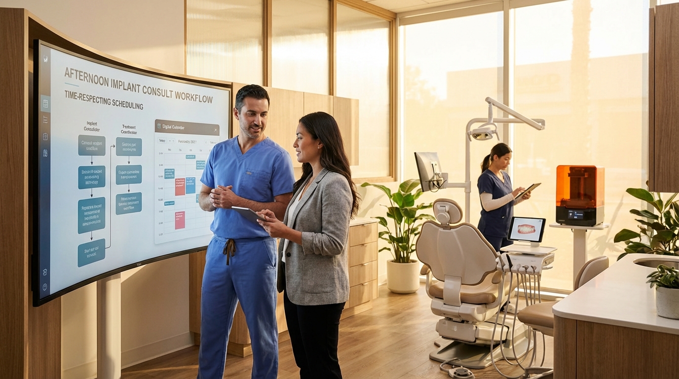 Afternoon Implant Consult Workflow That Respects Staff Time