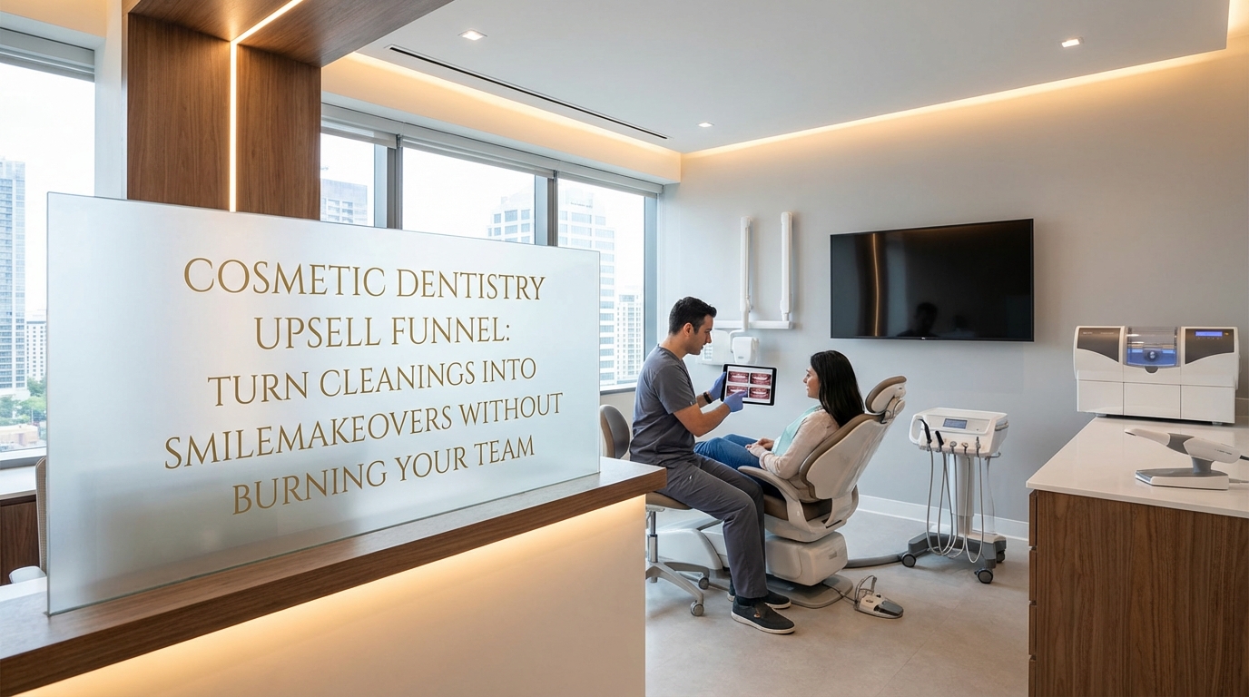 Cosmetic Dentistry Upsell Funnel: Turn Cleanings into Smile Makeovers Without Burning Your Team