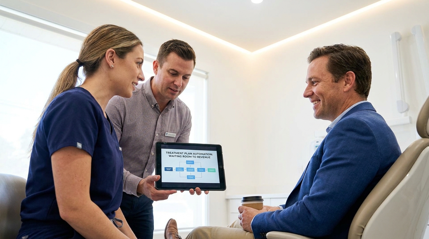 High-Value Treatment Plan Automation That Converts Waiting Room Interest into Consultation Revenue - dental marketing strategy