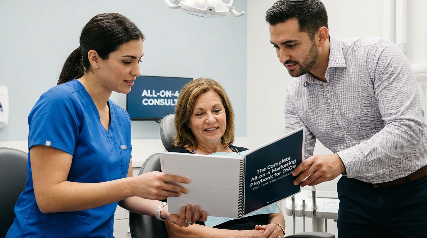 The Complete All-on-4 Marketing Playbook for DSOs: From Lead to Booked Consult - dental marketing strategy