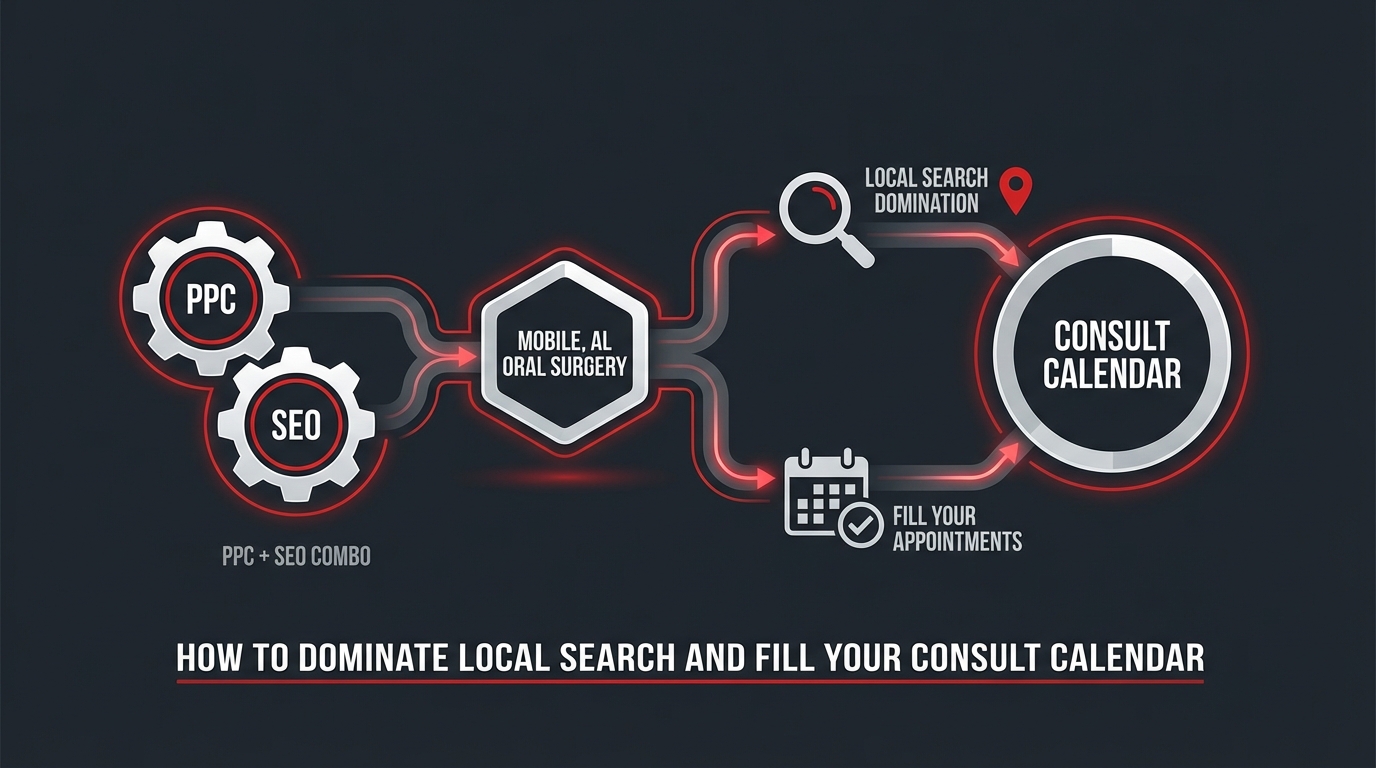 Mobile, AL Oral Surgery PPC + SEO Combo: How to Dominate Local Search and Fill Your Consult Calendar - dental marketing strategy