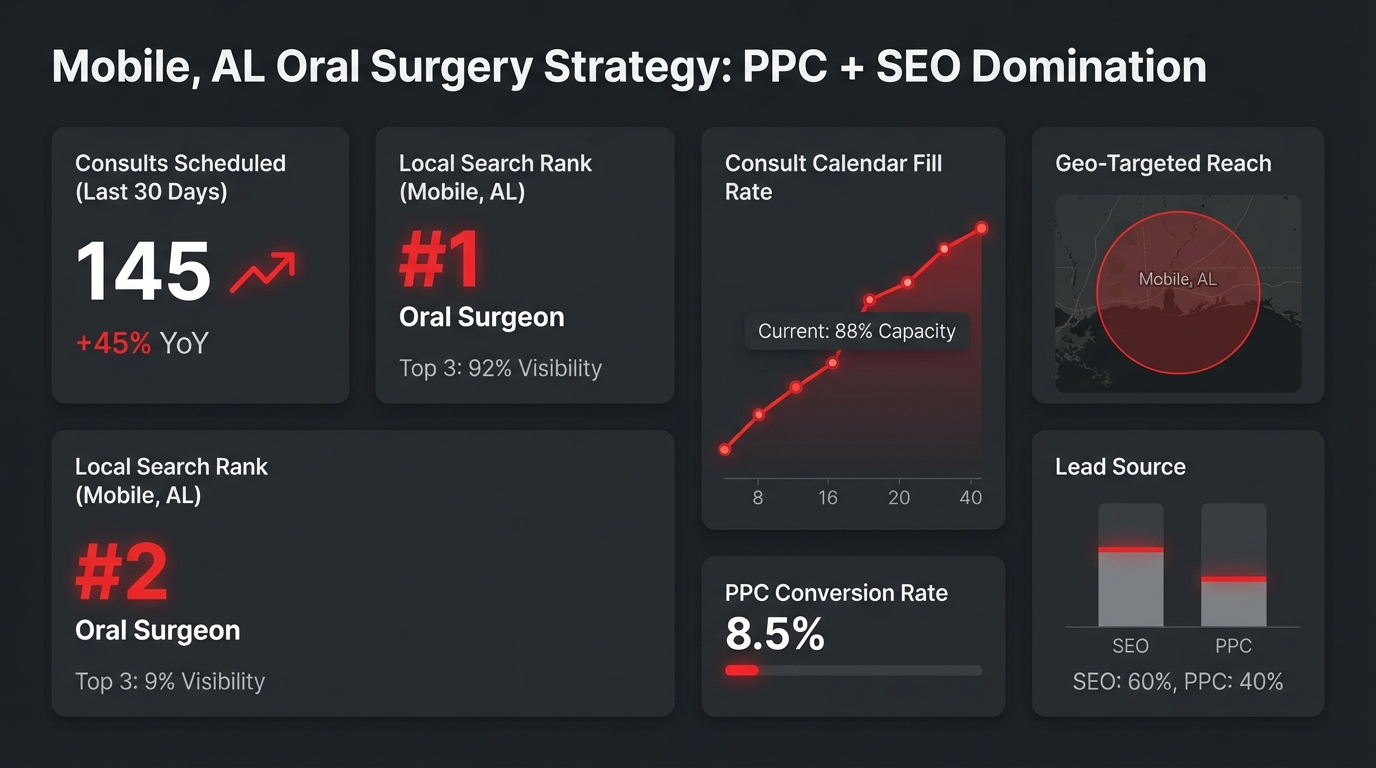 Mobile, AL Oral Surgery PPC + SEO Combo: How to Dominate Local Search and Fill Your Consult Calendar - practice growth insights