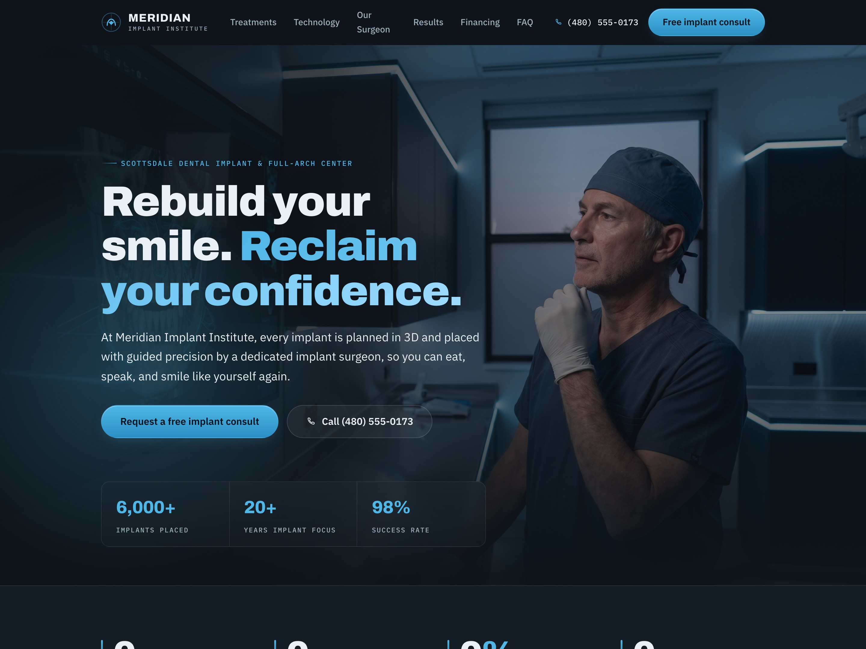 Dental SEO website template preview