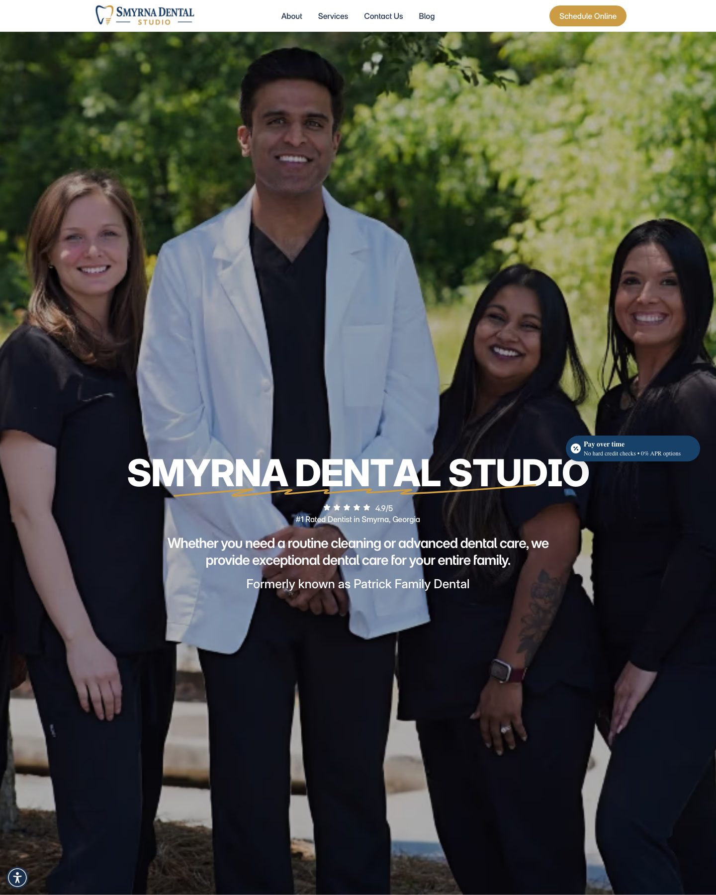 Dental website template preview