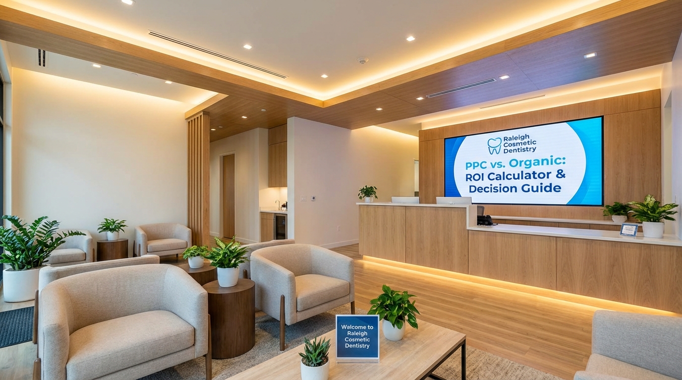 Raleigh Cosmetic Dentistry PPC vs. Organic: ROI Calculator & Decision Guide - practice growth insights