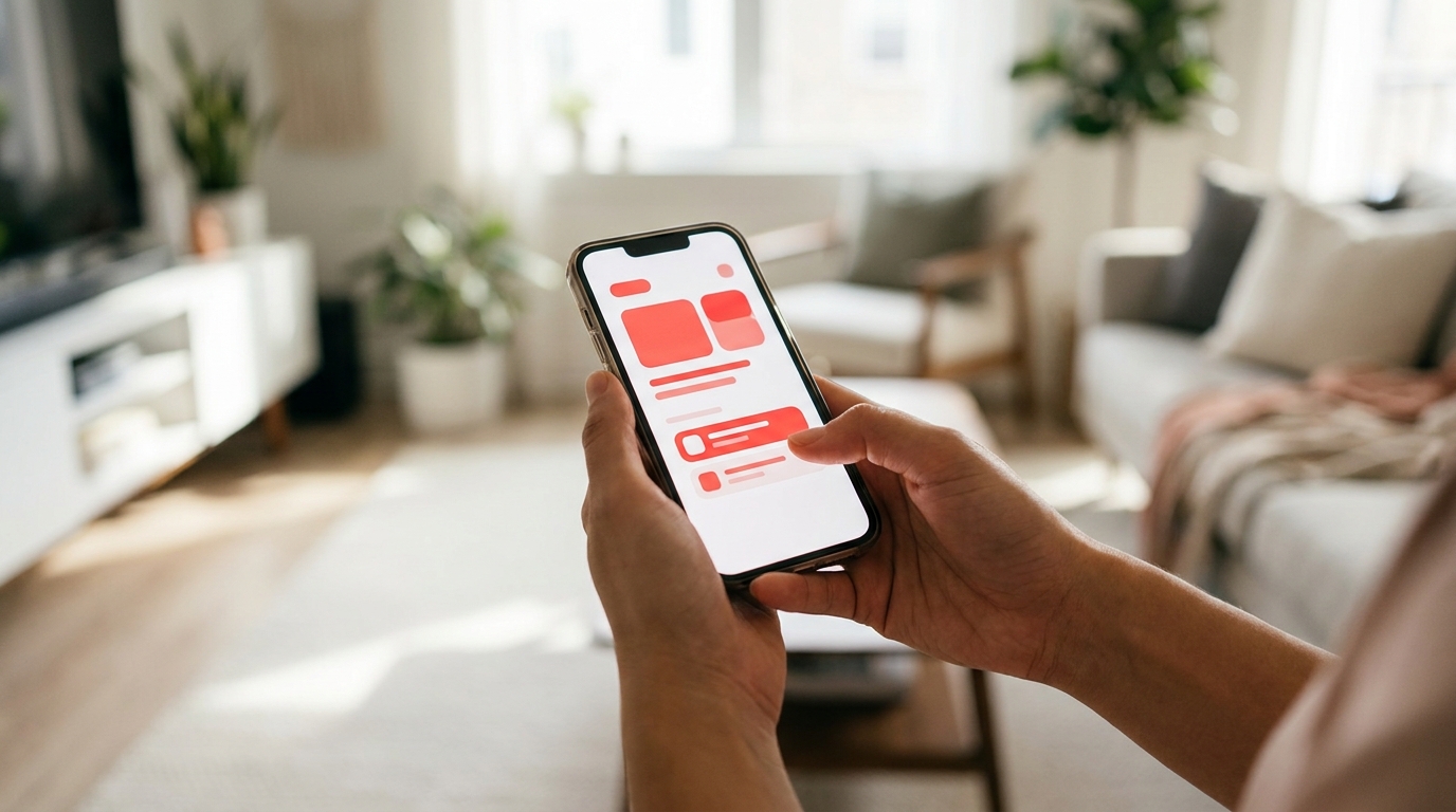 A patient reading an AI generated answer on a smartphone