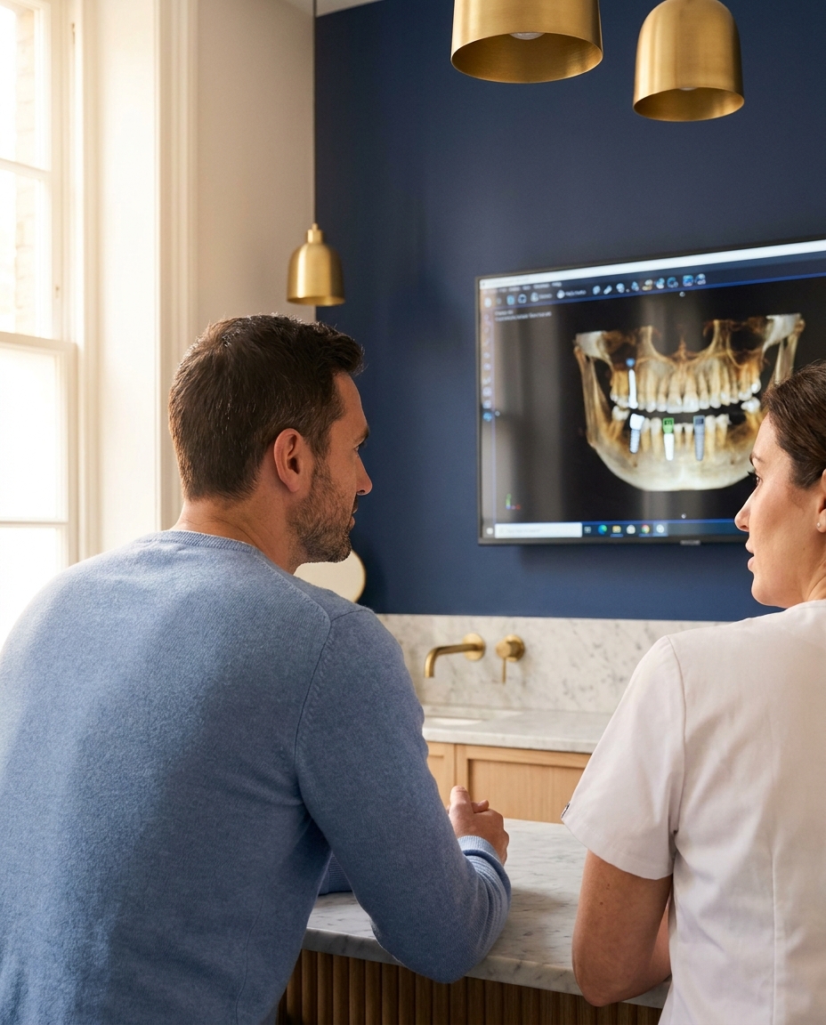 Patient consultation with Dr. Thobhani at Smyrna Dental Studio