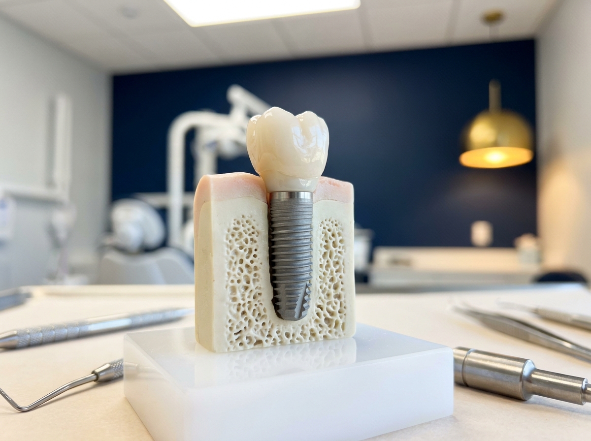 Single dental implant 3D model